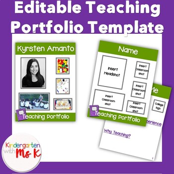 Preview of Teacher Portfolio Template: COMPLETELY EDITABLE