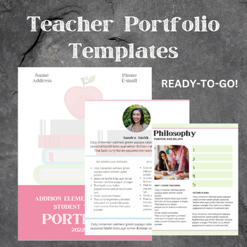 Preview of Teacher Portfolio Template: Crafty