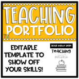 Teacher Portfolio Template | Editable DIY Digital AND Prin