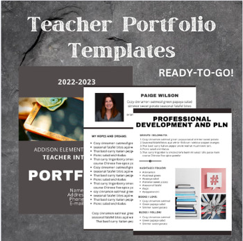 Preview of Teacher Portfolio Template Modern