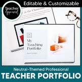 Teacher Portfolio Template for Teacher Interviews | NEUTRAL Theme