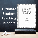 Teacher Portfolio Template: School Supplies Theme