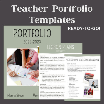 Preview of Teacher Portfolio Template: Scrapbook