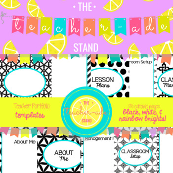 Rainbow Brights Art Portfolio Printable Cover