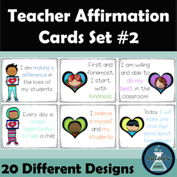 Preview of Teacher Positive Affirmation and Growth Mindset Cards Set 2 #Dollardeal