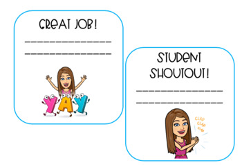 BITMOJI Post Its EDITABLE notes for growth mindset, positive, relationships  - SSSTeaching