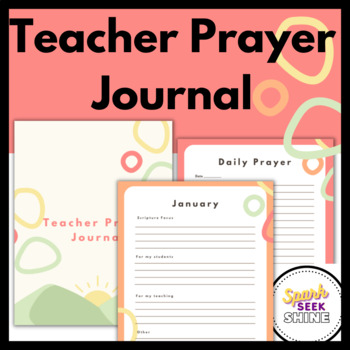 Preview of Teacher Prayer Journal