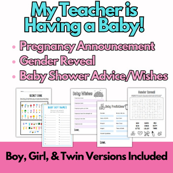 Preview of Teacher Pregnancy Announcement, Gender Reveal, & Advice/Wishes!