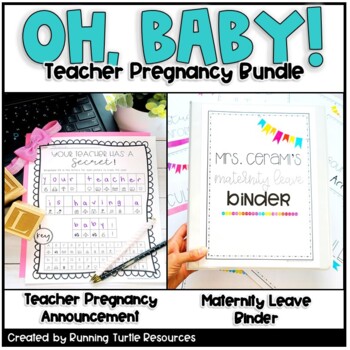 Preview of Teacher Pregnancy Announcement and Maternity Leave BUNDLE 