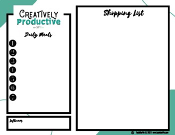 Preview of Teacher Printables for Home, Family, and Weekend Planning