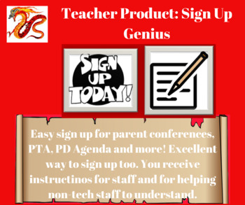 Preview of Teacher Product - Signup Genius