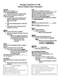 Teacher Question Stems for ELA/English Text Discussion