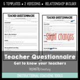 Instructional Coach Teacher Questionnaire