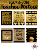Teacher Quotes Posters Gold and Black