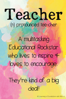 Teacher Quotes/Present by Joyfully Miss G | TPT