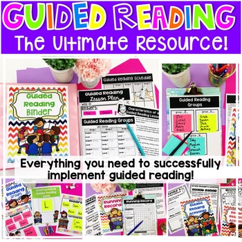 Preview of Guided reading lesson plan template, conference notes, running record, binder