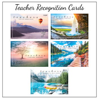 Preview of Teacher Recognition Cards: Recognize, Reinforce, Communicate Teacher Success