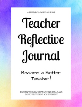 Preview of Teacher Reflective Journal - For 3 Months