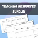 Teacher Resources BUNDLE! Weekly planner, warm-up & reflec