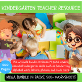 Teacher Resources: Kindergarten Mega Bundle 15 Packs 1000+