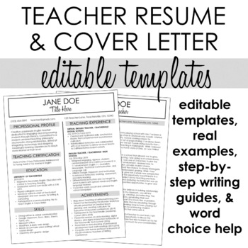 Preview of Teacher Resume & Cover Letter Template #2 + Step-by-Step Writing Guide
