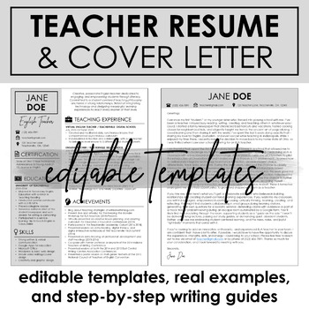 Preview of Teacher Resume & Cover Letter Template + Step-by-Step Writing Guide