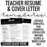 Teacher Resume & Cover Letter Template + Writing Guide (Cl