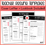 Teacher Resume Templates with Cover Letter and Lookbook (E