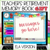 Teacher Retirement Gift Memory Book - ELA Teacher Gift