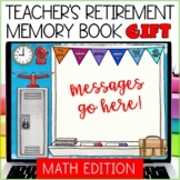Teacher Retirement Gift Memory Book - Math Teacher Gift