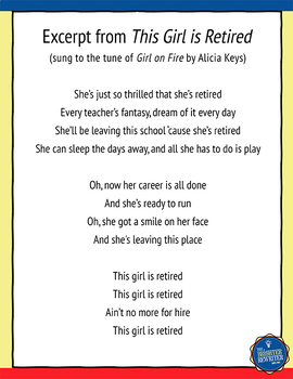 Retirement Song Lyrics For Girl On Fire By The Brighter Rewriter