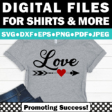 Valentines Day Clipart | LOVE | Teacher Shirt SVG PNG JPG 