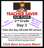 2nd Grade Sub Plans (Day 3) - An organized, clear, full da