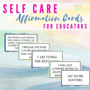 Preview of Teacher Self Care Affirmations