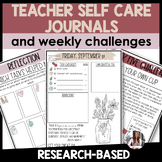 Teacher Self Care Challenge Planner | Journal and Reflecti