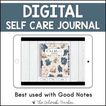Preview of Teacher Self Care Journal - Digital