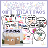 Teacher & Staff Appreciation Gift and Treat Tags