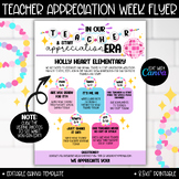 Teacher Staff Appreciation Week Theme Flyer, PTA PTO In my