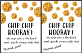 Teacher Staff Appreciation gift tag for cookies