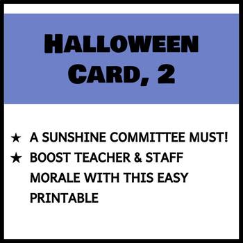 Preview of Teacher & Staff Cards - Halloween, 2
