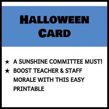 Preview of Teacher & Staff Cards - Halloween