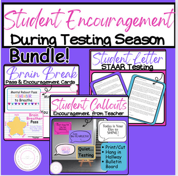 Preview of Teacher State Testing Must-Have Bundle to Support Students (Encouragement)