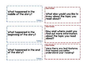 Teacher Stem Questions for Fiction/ NonFiction Text by MsSmores Store