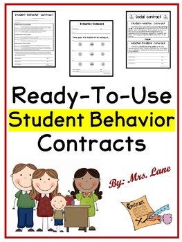 Preview of Ready-To-Use Student Behavior Contracts