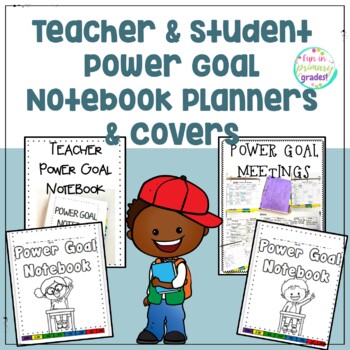 Preview of Teacher & Student Power Goal Notebook Planners & Covers ARC & IRLA Aligned