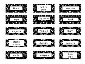 Teacher Supply Caddy Labels by Mrs. I's Class | TPT