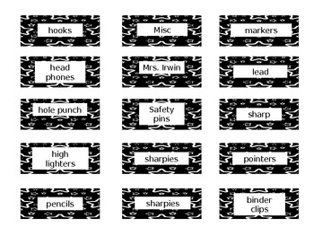 Teacher Supply Caddy Labels by Mrs. I's Class | Teachers Pay Teachers