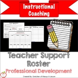 Instructional Coaching: Teacher Support Roster [Editable]