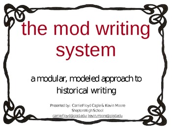 Preview of Teacher Support for Mod Writing Program Writing Handbooks