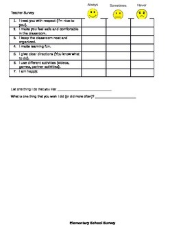 Preview of Teacher Surveys